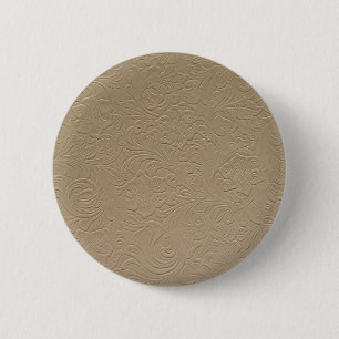 Badge Rond 5 Cm Bouton en cuir floral