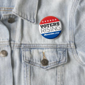 Badge Rond 5 Cm Bouton en hausse d'électeurs (En situation)