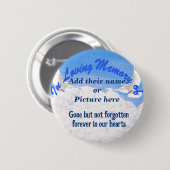 Badge Rond 5 Cm Bouton En Mémoire De_ Pinback (Devant & derrière)