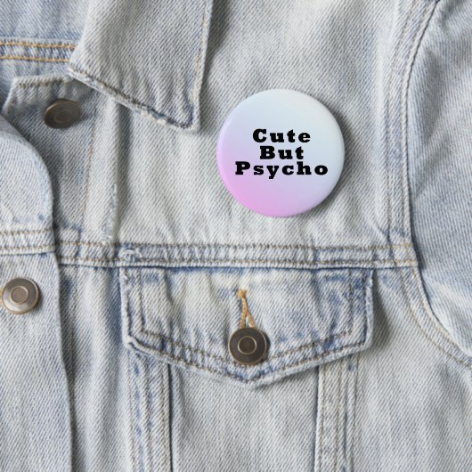 Badge Rond 5 Cm Bouton en pastel mignon mais psychopathe de Goth (En situation)