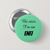 Badge Rond 5 Cm Bouton ENFJ (Devant & derrière)