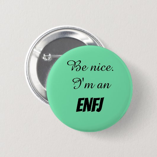 Badge Rond 5 Cm Bouton ENFJ (Devant & derrière)