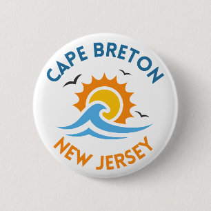 Badge Rond 5 Cm Bouton Ensoleillé du Cap-Breton