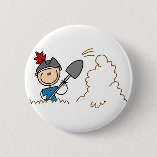 Badge Rond 5 Cm Bouton enterré de pirate de trésor