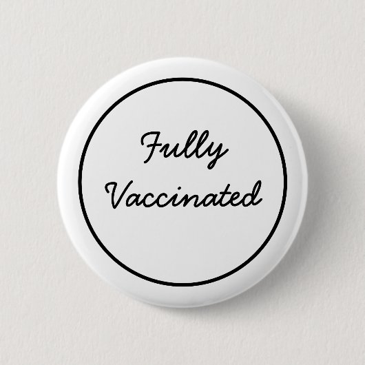 Badge Rond 5 Cm Bouton entièrement vacciné (Devant)