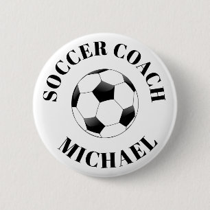 Badge Rond 5 Cm Bouton entraîneur de soccer personnalisé