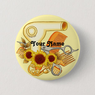 Badge Rond 5 Cm Bouton épinglé de spécialiste en beauté aux tourne