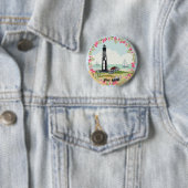 Badge Rond 5 Cm Bouton épingle du phare Cape Henry (En situation)