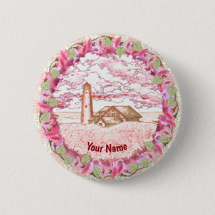 Badge Rond 5 Cm Bouton épinglé du phare de l'aube