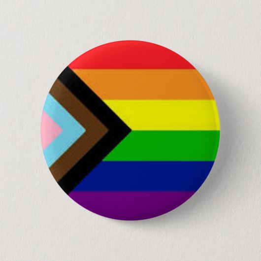Badge Rond 5 Cm Bouton épinglé LGBTQ+ Progrès (Devant)