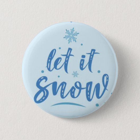 Badge Rond 5 Cm Bouton épinglé neige - Patchs d'hiver (Devant)