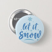 Badge Rond 5 Cm Bouton épinglé neige - Patchs d'hiver (Devant & derrière)