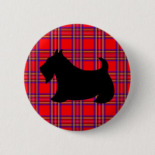 Badge Rond 5 Cm Bouton épinglé Terrier Écossais