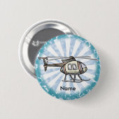 Badge Rond 5 Cm Bouton épinglette Hectic Helicopter (Devant & derrière)