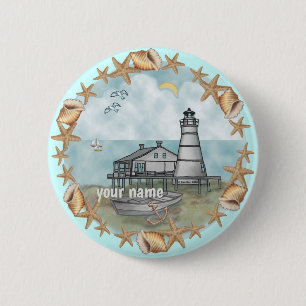 Badge Rond 5 Cm Bouton épinglette Louisiana Shells
