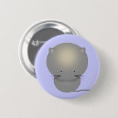 Badge Rond 5 Cm Bouton épinglette Petit Chat Gris (Devant & derrière)