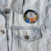 Badge Rond 5 Cm Bouton : Épouvantail (En situation)