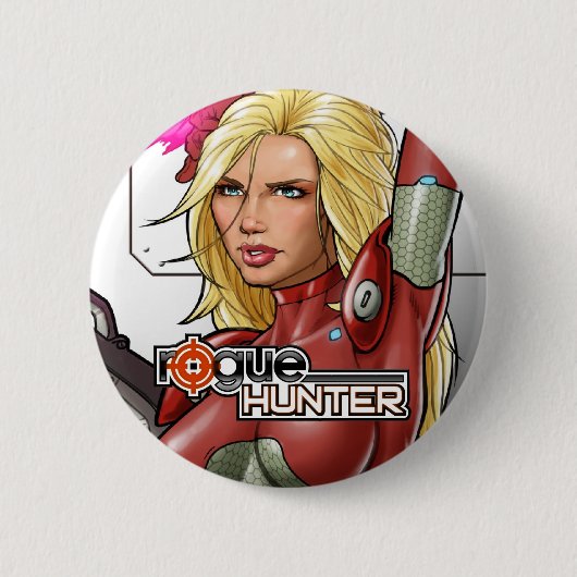 Badge Rond 5 Cm Bouton escroc de chasseur (Devant)