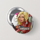 Badge Rond 5 Cm Bouton escroc de chasseur (Devant & derrière)