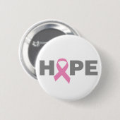 Badge Rond 5 Cm Bouton Espérance du cancer du sein (Devant & derrière)