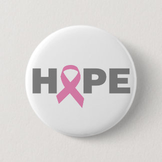 Badge Rond 5 Cm Bouton Espérance du cancer du sein