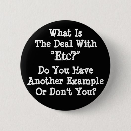 Badge Rond 5 Cm Bouton "etc." (Devant)