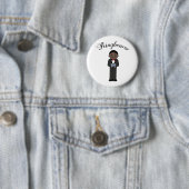 Badge Rond 5 Cm Bouton ethnique de mariage de Ringbearer (En situation)