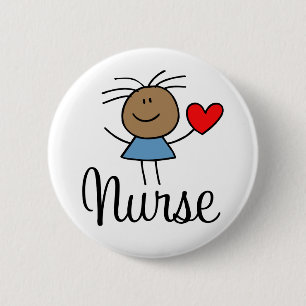 Badge Rond 5 Cm Bouton ethnique mignon d'infirmière