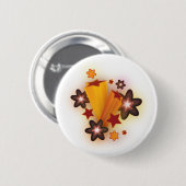 Badge Rond 5 Cm Bouton étoile d'automne (Devant & derrière)