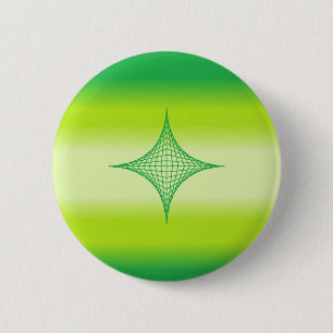 Badge Rond 5 Cm Bouton étoile verte
