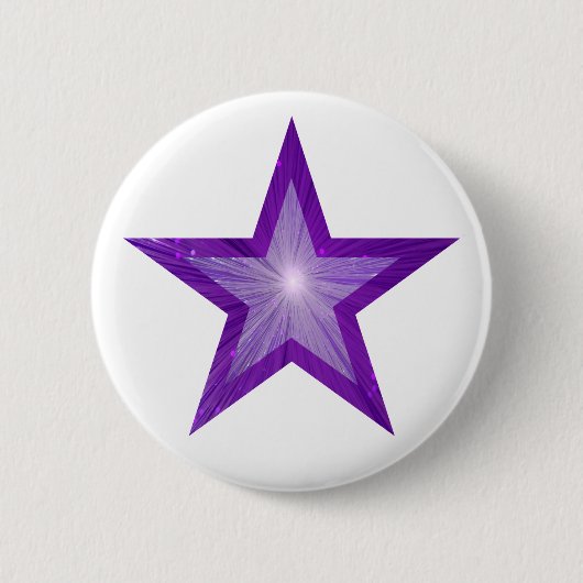 Badge Rond 5 Cm Bouton étoile violet blanc (Devant)