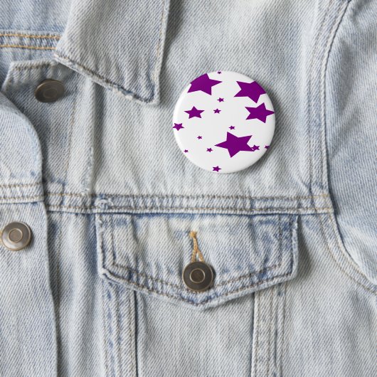 Badge Rond 5 Cm Bouton étoile violette (En situation)