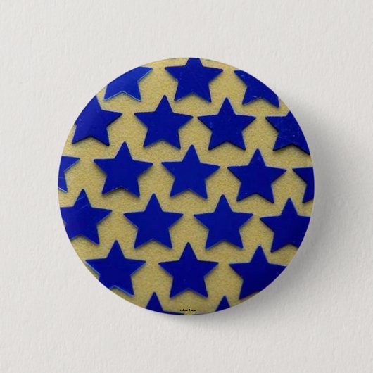 Badge Rond 5 Cm Bouton Étoiles bleues (Devant)