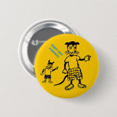 Badge Rond 5 Cm Bouton étrange d'animaux (Devant & derrière)