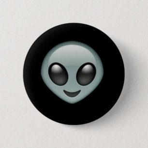 Badge Rond 5 Cm Bouton étranger d'Emoji
