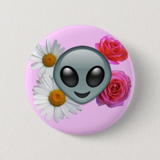 Badge Rond 5 Cm bouton étranger d'emoji (Devant)