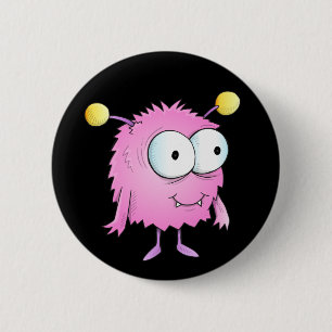Badge Rond 5 Cm Bouton étranger mignon de monstre