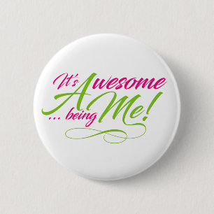 Badge Rond 5 Cm Bouton Etre moi génial