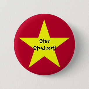 Badge Rond 5 Cm Bouton Étudiant étoile
