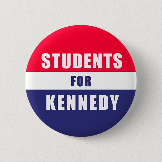 Badge Rond 5 Cm Bouton Étudiants pour Kennedy (Devant)