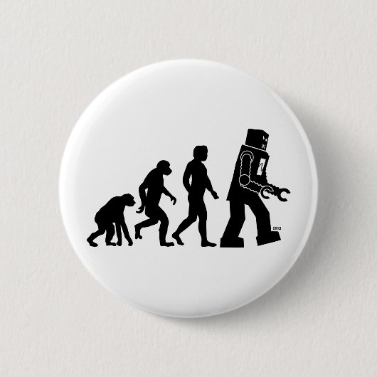 Badge Rond 5 Cm Bouton Évolution du robot (Devant)