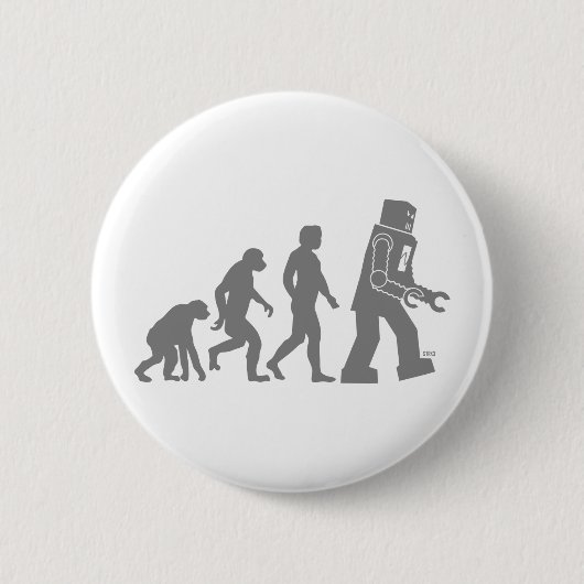 Badge Rond 5 Cm Bouton Évolution du robot (Devant)