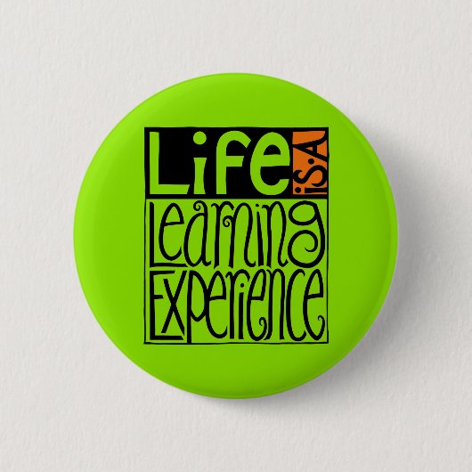 Badge Rond 5 Cm Bouton Expérience de vie (Devant)