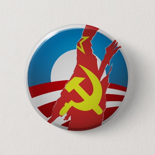 Badge Rond 5 Cm Bouton exposé par logo d'Obama (Devant)