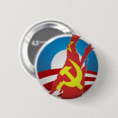 Badge Rond 5 Cm Bouton exposé par logo d'Obama (Devant & derrière)