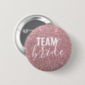 Badge Rond 5 Cm Bouton - Fab Team Bride Parties scintillant Mulber (Devant & derrière)