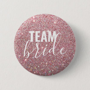 Badge Rond 5 Cm Bouton - Fab Team Bride Parties scintillant Mulber