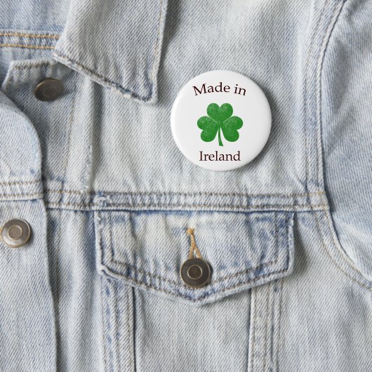 Badge Rond 5 Cm Bouton Fabriqué en Irlande (En situation)