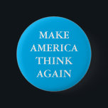 BADGE ROND 5 CM BOUTON "FAIRE PENSER À L'AMÉRIQUE" PARODY PINBACK<br><div class="desc">"FAITES REPENSER L'AMÉRIQUE" Bouton parodique du slogan de Trump.</div>