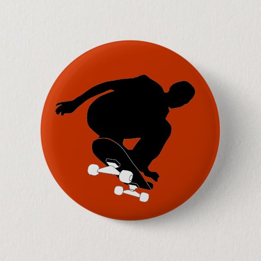 Badge Rond 5 Cm bouton faisant de la planche à roulettes (Devant)